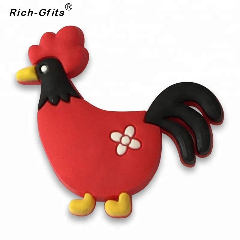 

Roosters Shape Soft Rubber Fridge Magnets for Decoration, Personalized