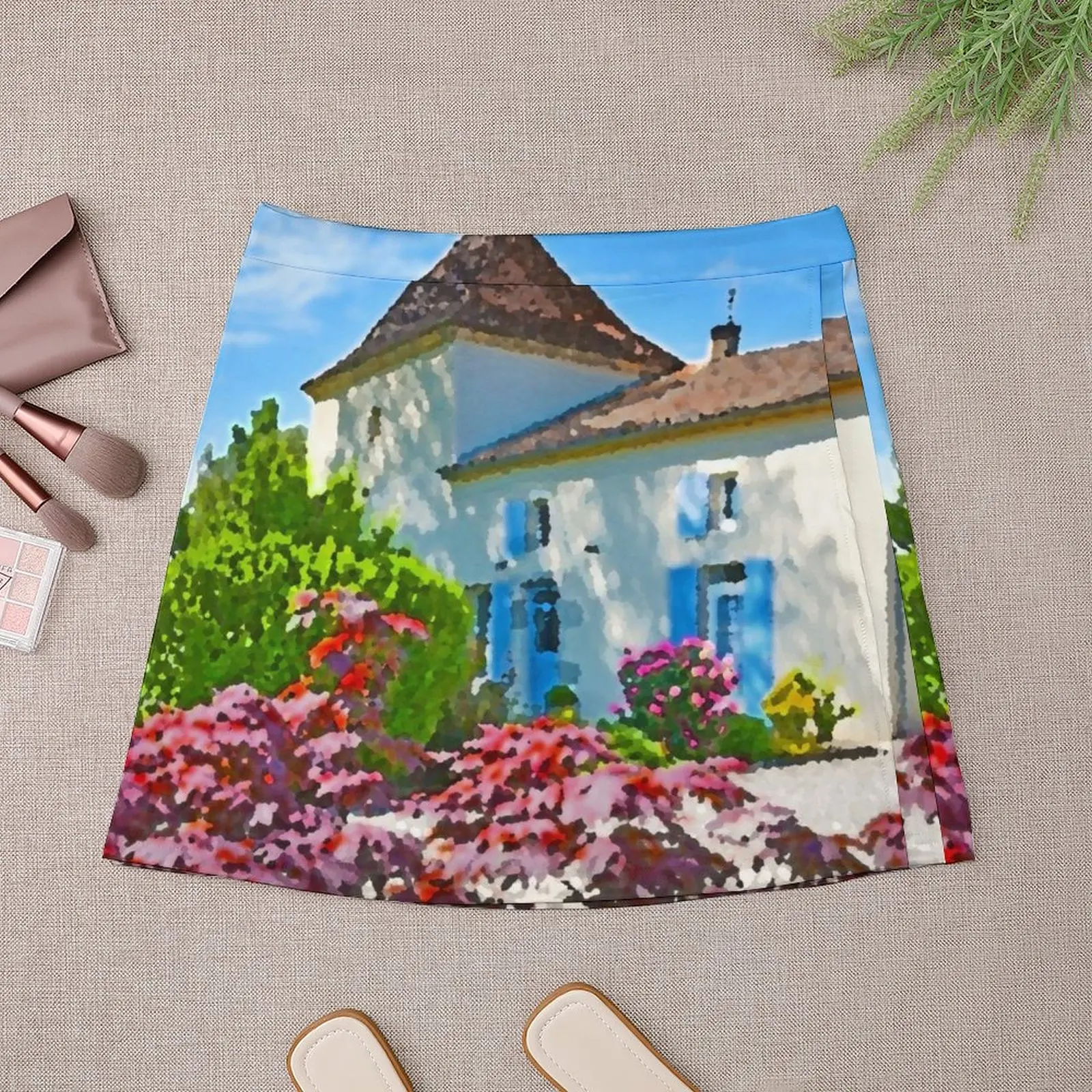 French Country Manoir House Mini Skirt Clothing elegant social women's skirts clothes for women