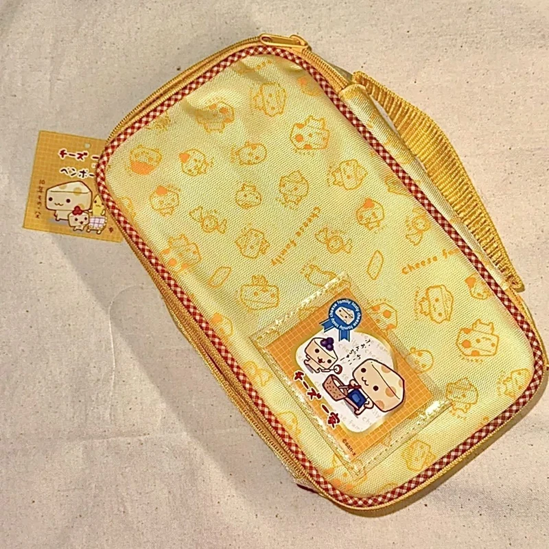 Astuccio per matite per famiglie di formaggi Astucci per matite scolastici carini Kawaii per bambini Borse per riporre penne grandi per matite - immagine 2