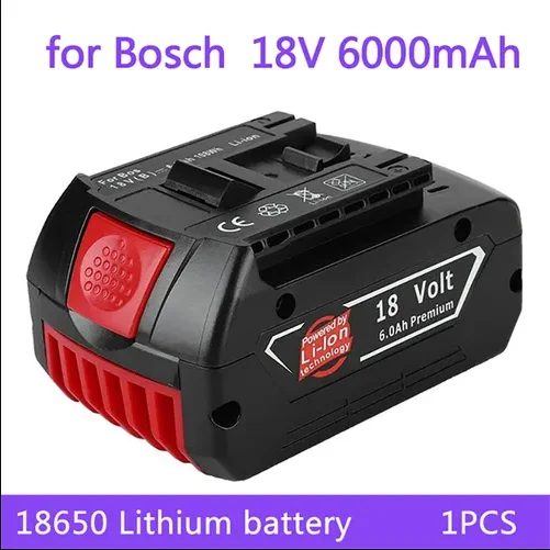 

100% Brand New 18V Battery 6.0Ah Suitable for Bosch Drill 18V Rechargeable Lithium-ion Battery BAT609 BAT609G BAT618 BAT618G BA