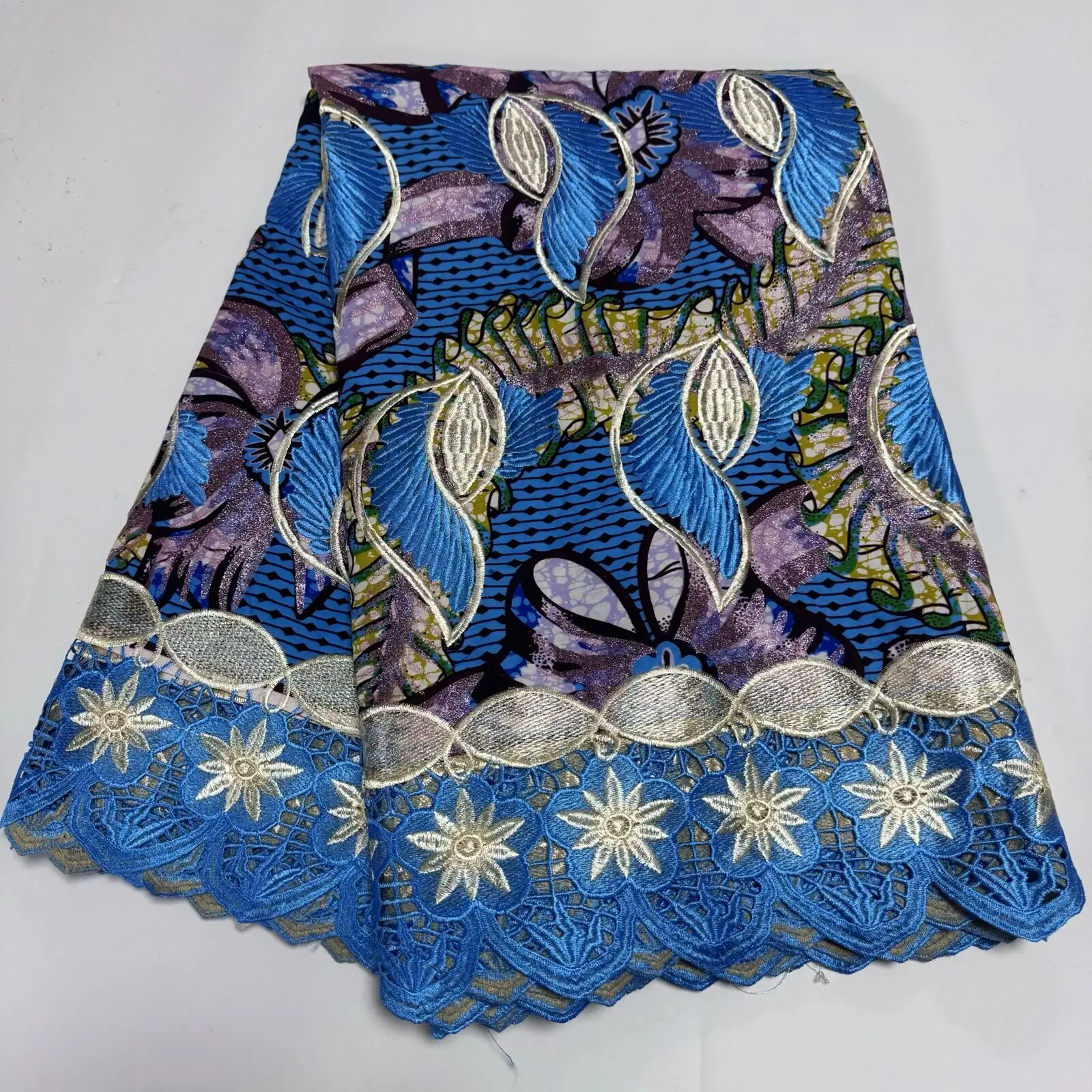 2026 Fashion African Wax Lace Fabric High Quality Nigerian Embroidery Lace Fabric French For Women Wedding Dresses Sew 6 Yards 5