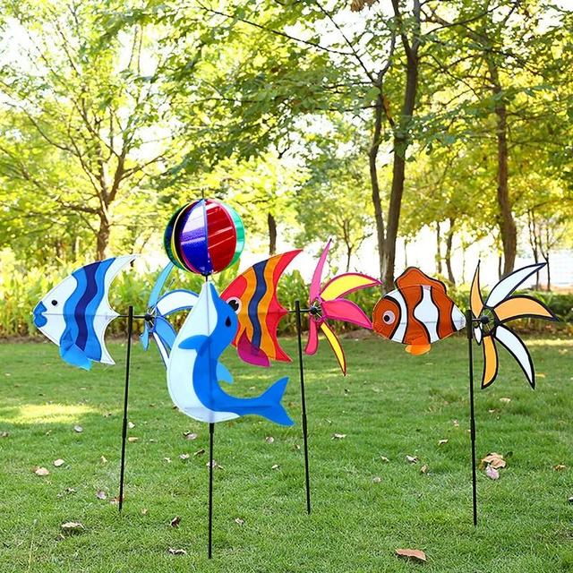 3D Animal Windmill Garden Wind Spinners Children Toy Lovely