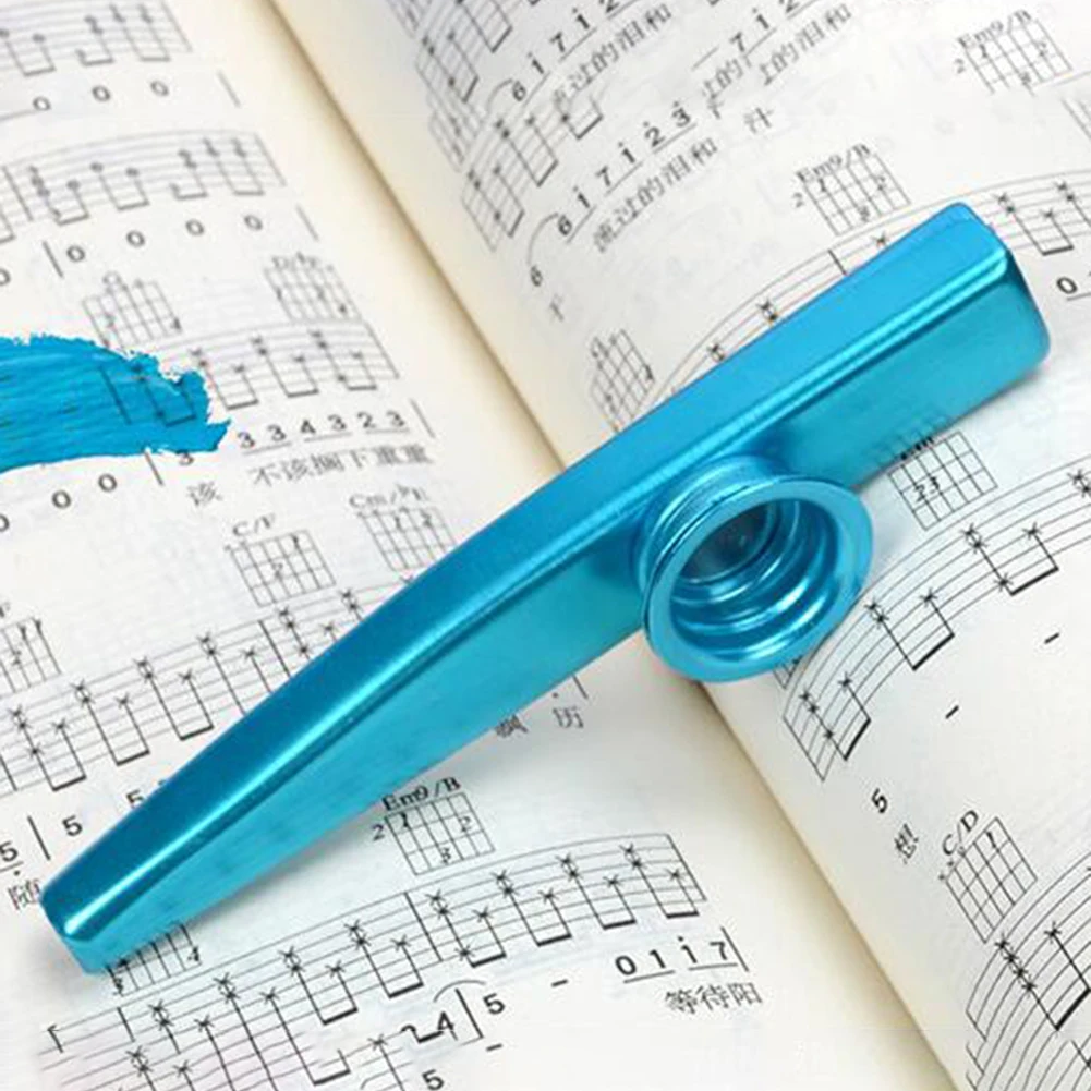 12cm Mini Metal Kazoos Musical Woodwind Instrument Flutes Mouth Kazoo Musical Instrument for Children Adult Music Lovers