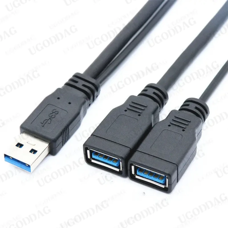 Usb Hub Adapter 1 PCS USB 3.0 A 1 Male To 2 Dual USB Female Data Hub Power Adapter Y Splitter Charging Power Cable Cord Extension Cables