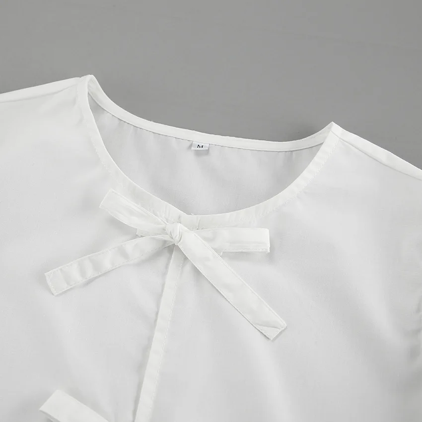 Casual Hollow Out Short Sleeve T-shirt Shirts Women's Summer Patchwork Lace-Up Loose Streetwear Female Y2k Top Shirts