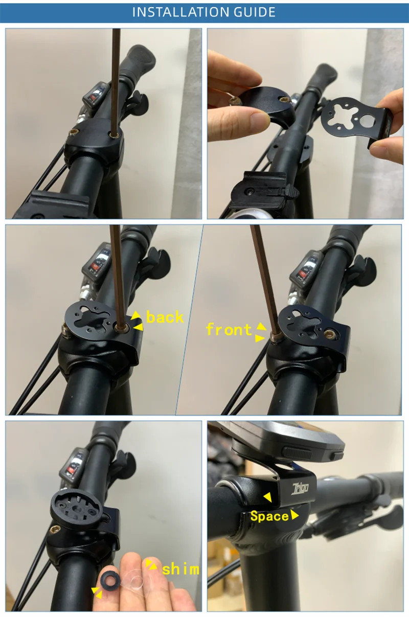 TRIGO-Fahrradcomputerhalterung aus Legierung für Birdy oder GLINE TLINE ALINE CLINE Faltrad für Edge Wahoo Bryton IGPSPORT – Detail 6
