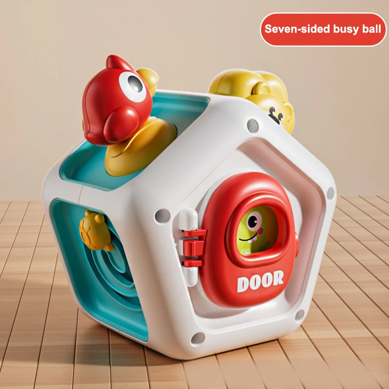 Montessori'den Esinlenen Meşgul Küp; Duyusal Aktivite Topu Oyuncağı; Erken Öğrenme; İnce Motor Becerisi Gelişimi; Seyahat Dostu Hediye.