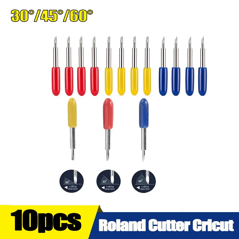 10 Pz 30 45 60 Gradi Macchina Fresa Fresa Router Bit Roland Cutter Cricut Plotter Da Taglio Vinile Cutter Lame Coltello Offset