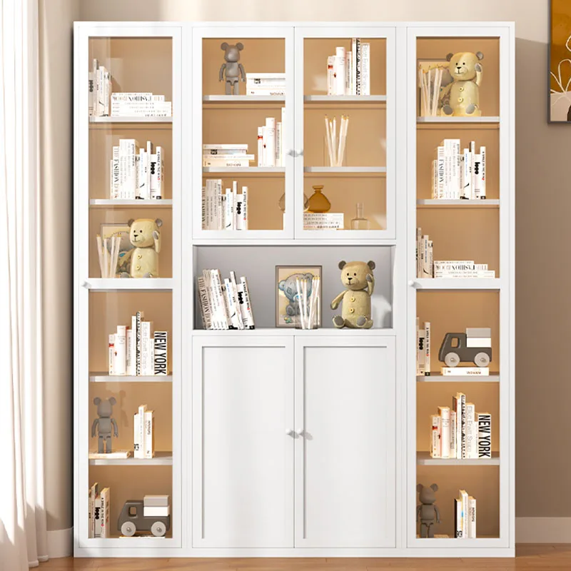 

White Bookcases Collect Stand Retro Minimalist Stackable Living Room Storage Bedroom Estante Para Libros Modern Furniture