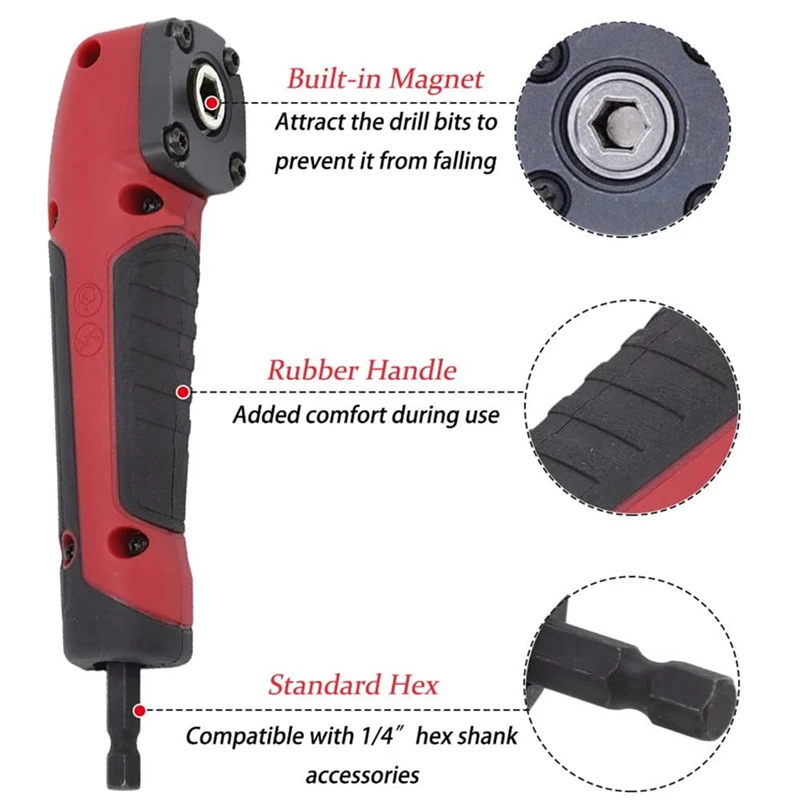 Adjustable Magnetic Ratchet Screwdriver with Bending Drill Adapter