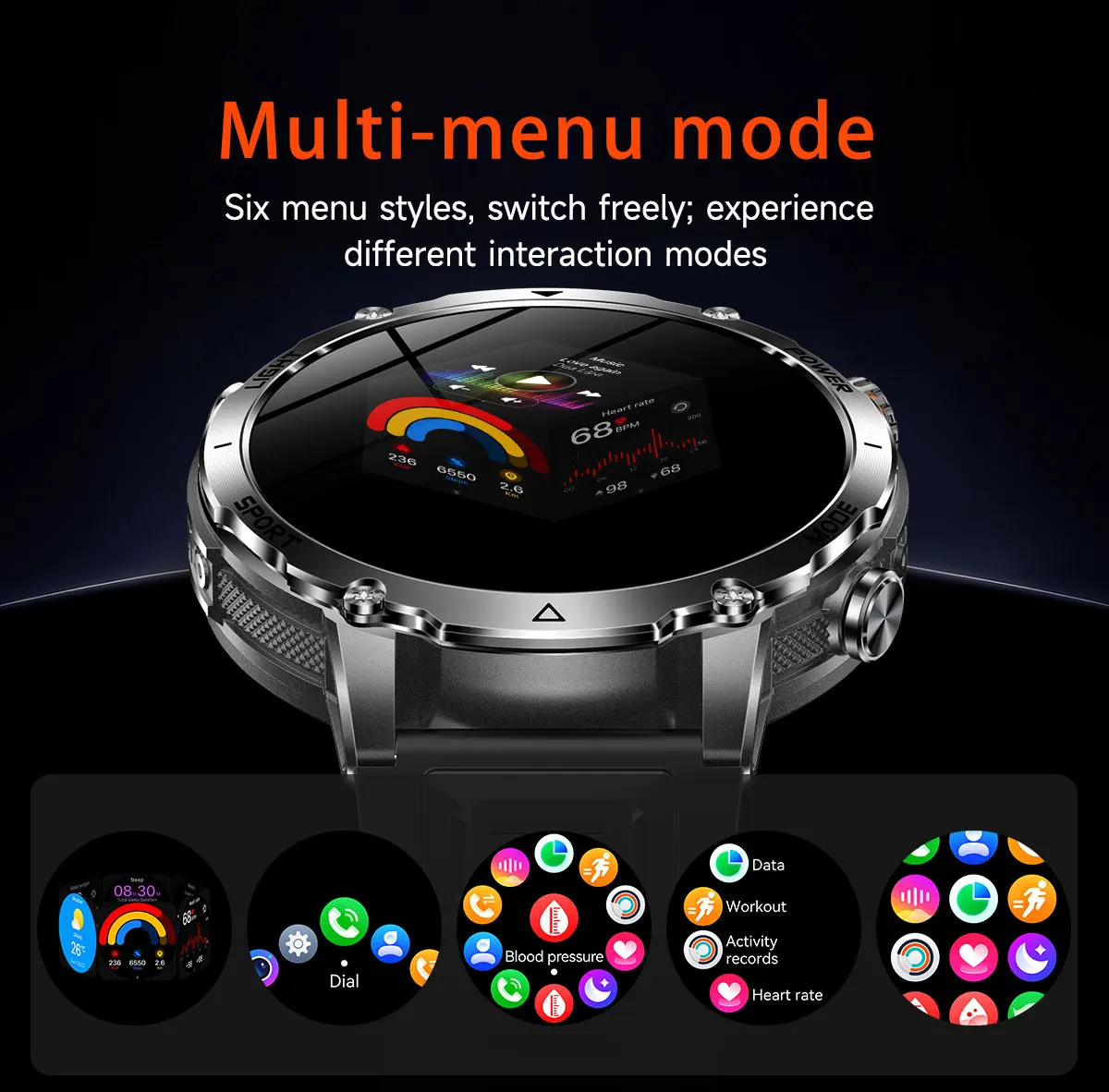 Military Smart Watch For Men Gps Waterproof With Strong Flashlight_voghion.com
