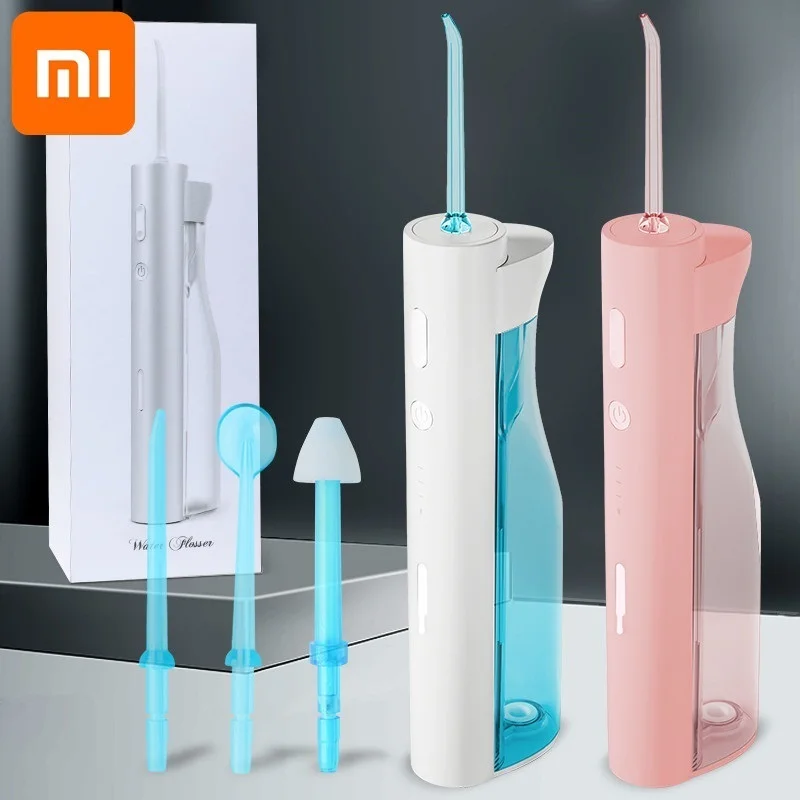 Xiaomi 3Model Portable Oral Irrigator Water Dental Flosser USB Rechargeable Jet Floss Tooth Cleaning Pick 4 Tip |