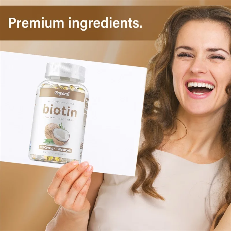 Biotin Hyaluronic Acid Hydrates Skin Soothes Joints Promotes Healthy Hair and Eyes hyaluronic acid capsules