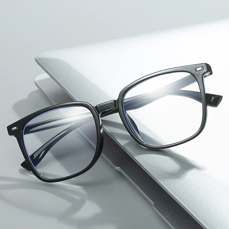 Rivet Frame Square Nearsighted Glasses For Women Men Vintage Anti Blue Rays Student Prescription Spectacles 0 -0.5 -1.0 To -6.0 3