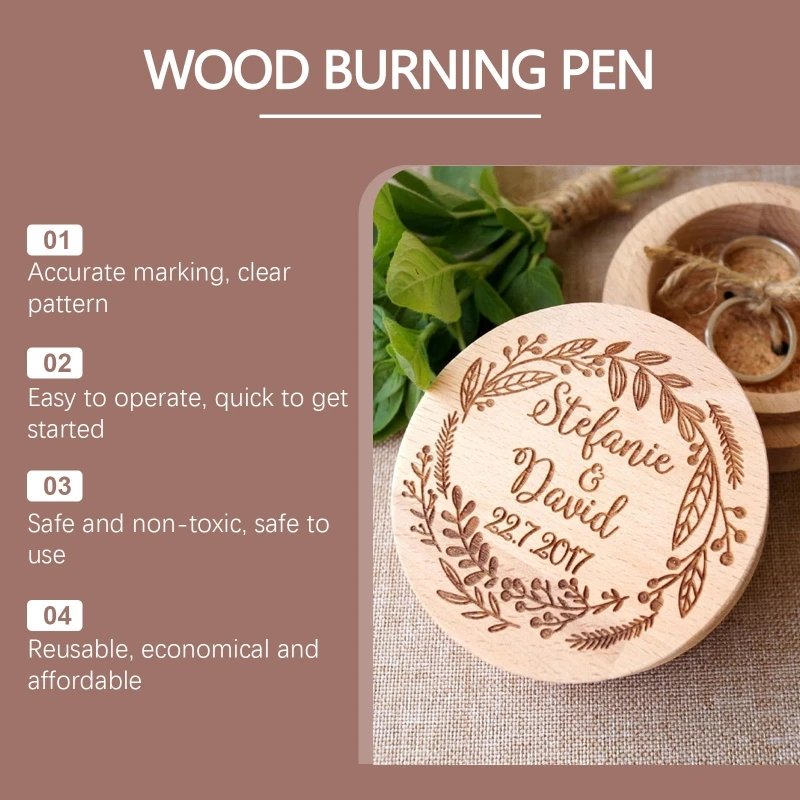 3Pieces Wood Burning Pen Pyrography Marker for Wood Painting Craft, Burning Marker, Crafting Pen