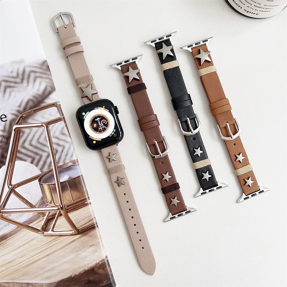 iWatch 42/44/45/46/49mm 38/40/41mm için Saat Kayışı PU deri Moda Saat Kayışı Watch Serisi Ultra2 Serisi 10/9/8/7/6/5/4/3/2/1_voghion.com