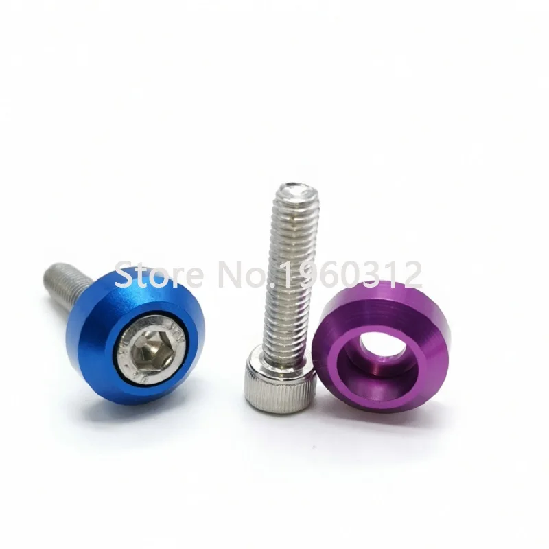 Cap Head Aluminum Washer M2 M2.5 M3 M4 M5 M6 M8 Corlorful Aluminum Alloy Cap Head Gasket 5-10pcs for RC parts