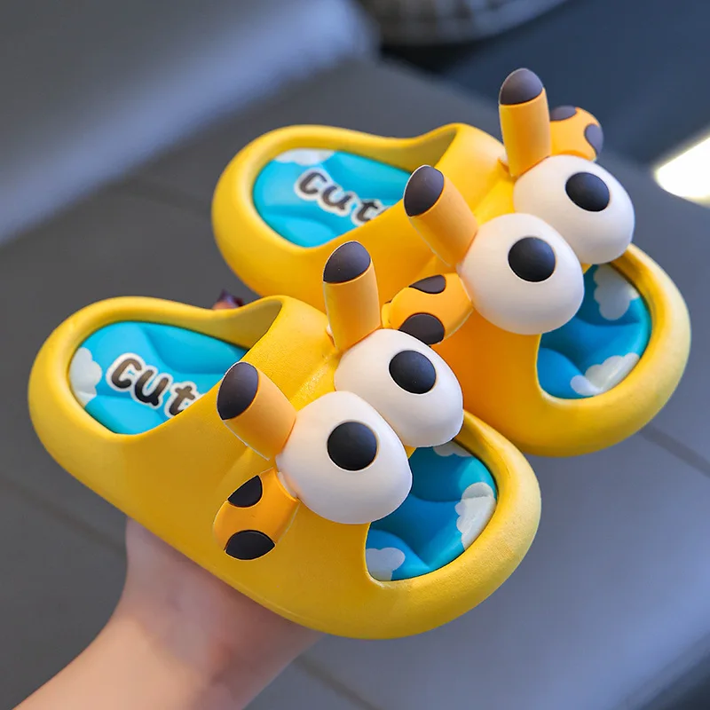 Kids Slippers Kids Sandals Summer Children's Sandals and Slippers for Boys and Girls Baby Non-Slip Soft Bottom Indoor Bath Parent-Child Children Sandals
