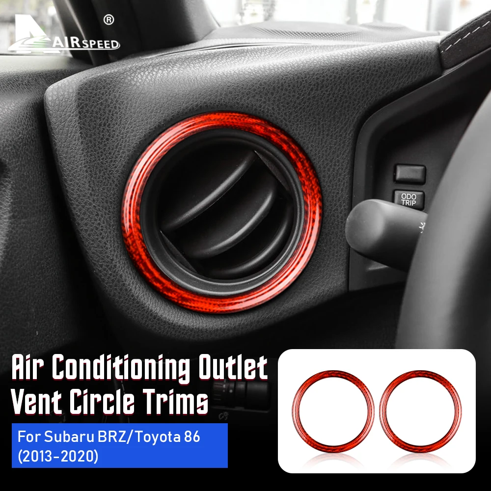 

Real Hard Carbon Fiber Car Air Conditioning Outlet Vent Sticker for Subaru BRZ Toyota 86 2013-2020 Accessories Interior Trim