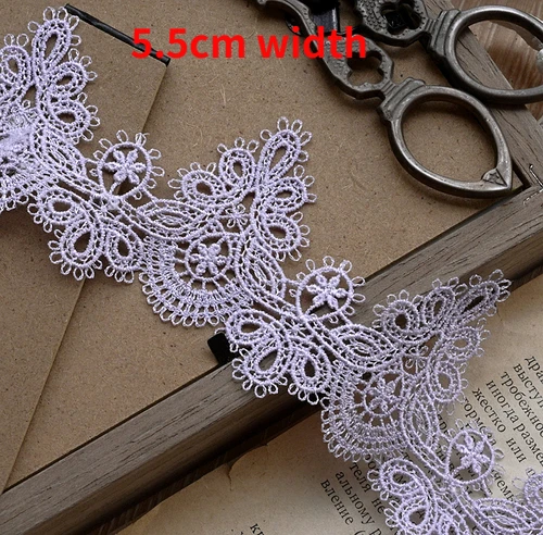 Accessoire Création Textile Ruban Dentelle Fleuri JCUGSBS - 5 Verges Broderie Marguerite Pour Couture Et Déco Applique Couture Marguerite