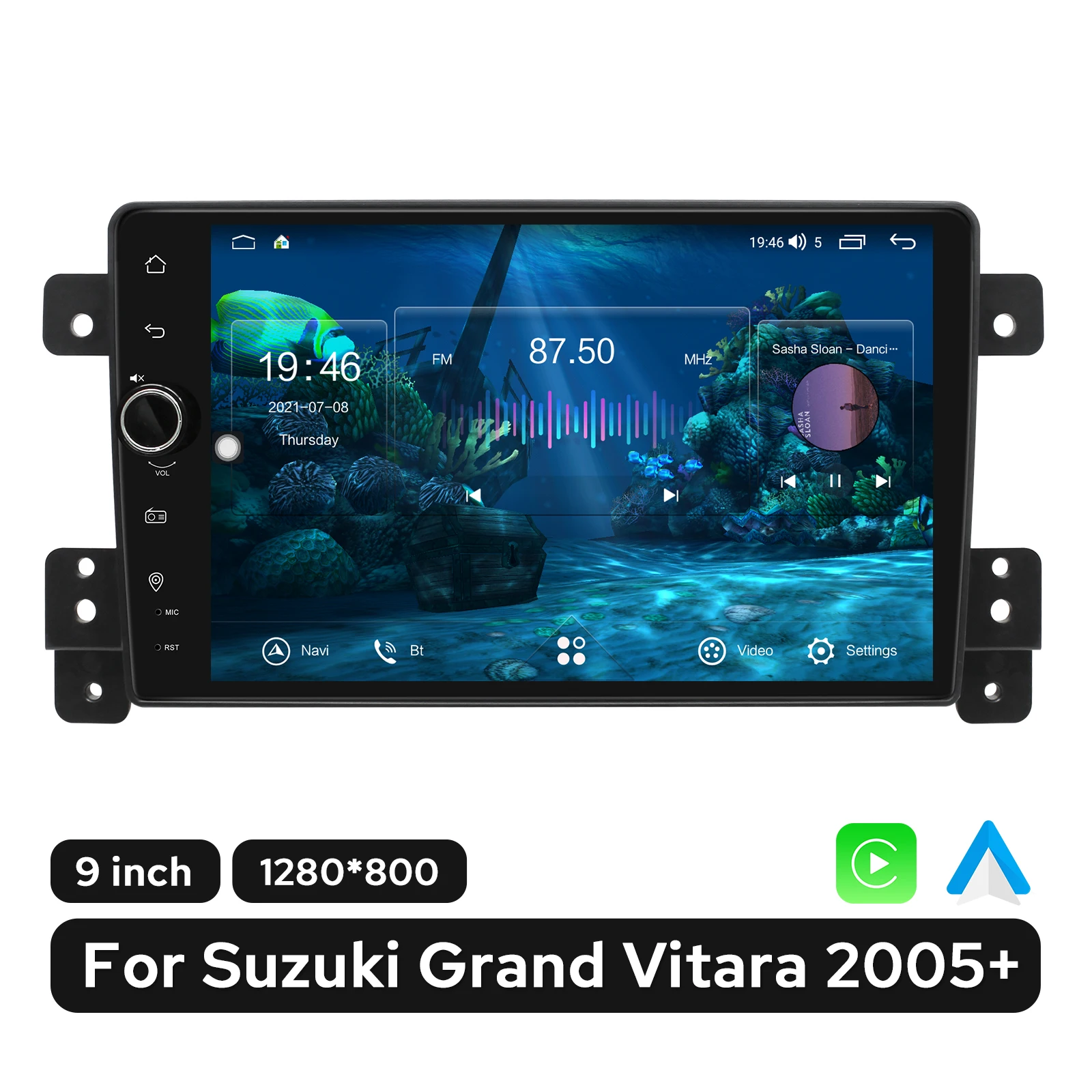 

Новейший 9-дюймовый GPS головное устройство автомобильное радио Android авто для Suzuki Grand Vitara стерео Замена 2005 + Встроенный 4G модуль Carplay