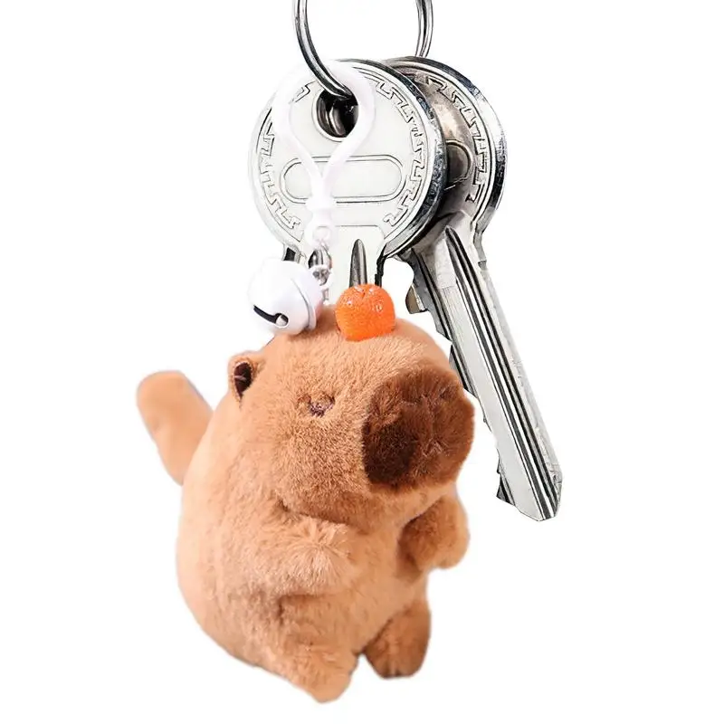 

Bag Pendant Doll Wind Up Plush Toy Capybara Plush Toy With Bell Stuffed Animal Toy For Children Adults Backpack Handbag