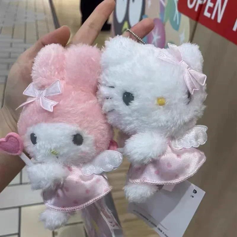 

Kawaii аниме Hellokittys брелок подвеска Ангел Плюшевая Кукла мультфильм Melodys Kuromi Cinnamoroll милая девушка Сумочка украшение подарок