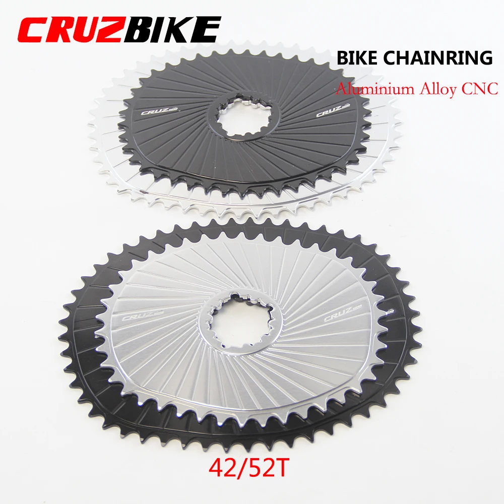 CRUZbikeRoadFoldingBikeChainringOvalChainwheel3BoltsDirectMount42T52TClosed
