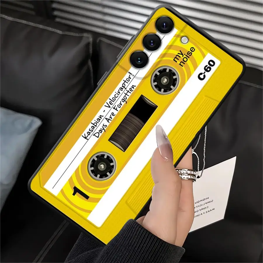 Vintage-Style Black Cassette Tape Phone Cover Case