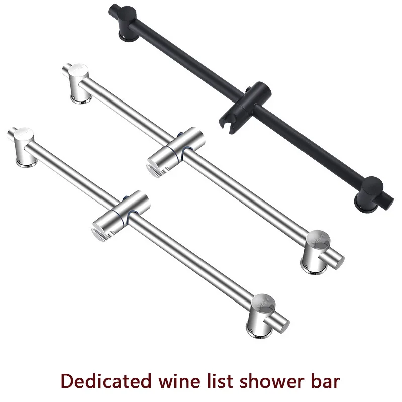 

304 stainless steel hand-held shower with shower lever Hand-held shower column with adjustable wall mounted with bracket sliding