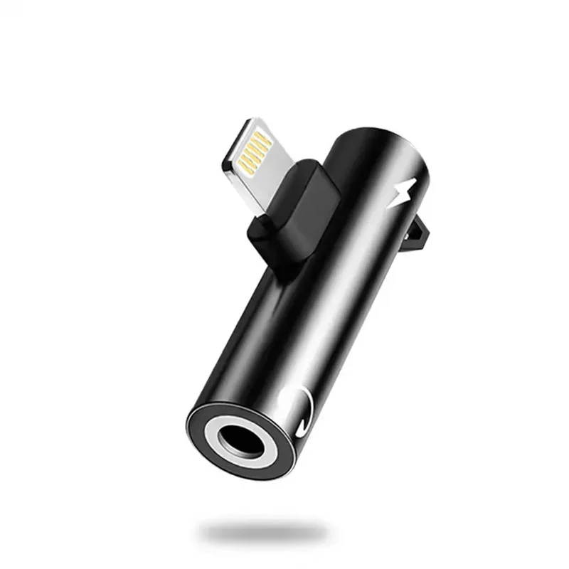 Headphone Adapter Lightning to 3.5mm AUX Audio Jack and Charging Dongle Earphone Headset Splitter Compatible with iPhone