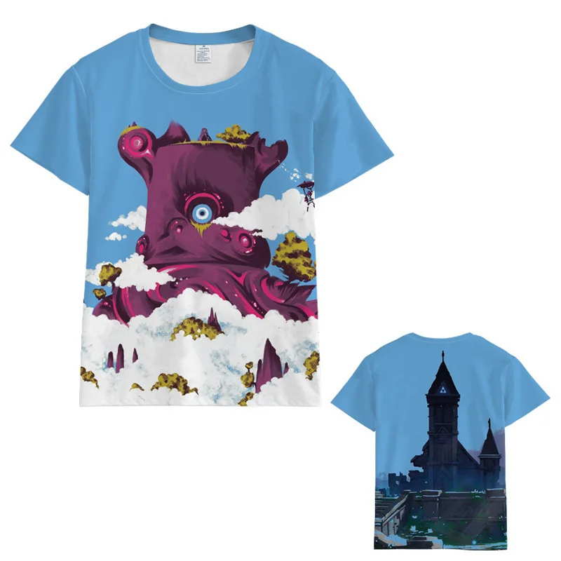 Zelda Tears of The Kingdom T-shirt Anime Cartoon Short Sleeve Cosplay Prom Dress Up Props Men Loose Breathable Clothes Tops Gift 6
