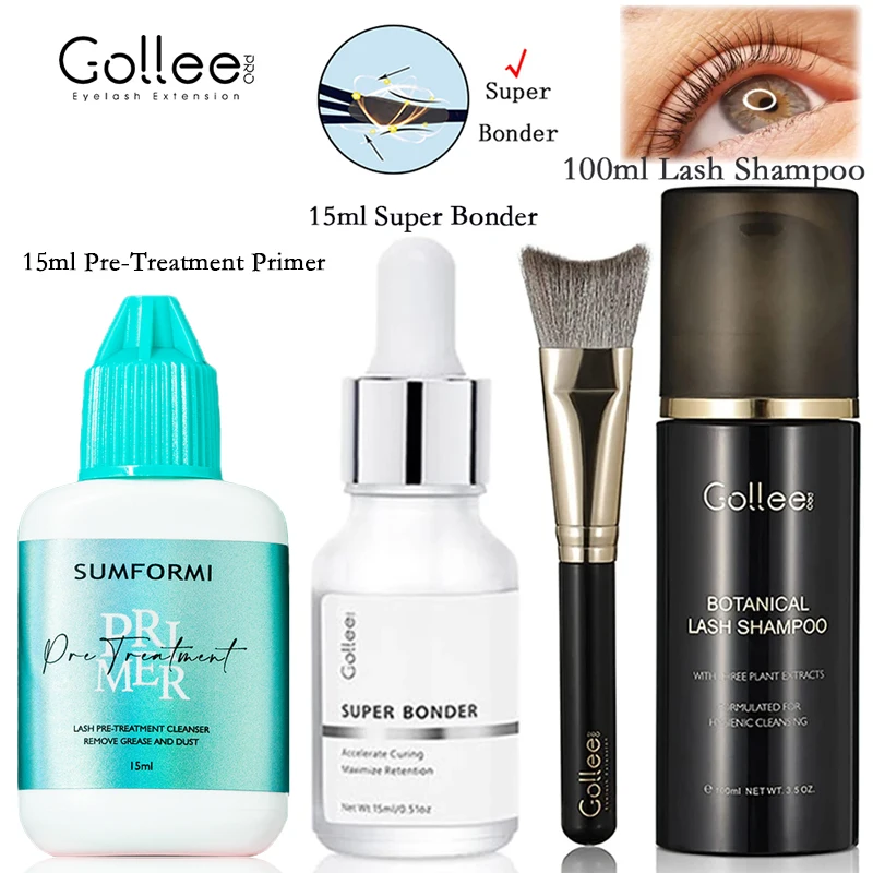 

Gollee Eyelash Foam Cleaner 100ml for Clean Cosmetics with Soft Brush Super Bonder Eye Clean Solution Shampoo Makeup deep Clean