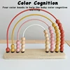 Wooden Account For Children Counting Learning Toys Numbers Arithmetic Calculation Rainbow Beads  Puzzle Montessori Education Toy 3