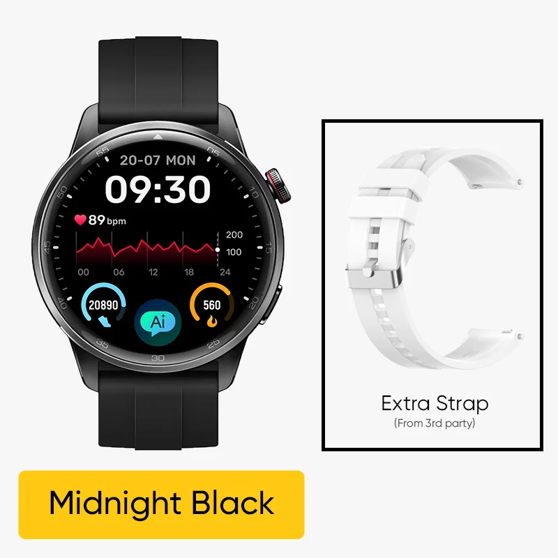 thumbnail image 1 of Versión global realme Watch S2 Reloj inteligente Pantalla AMOLED de 1,43'' Batería de 20 días de duración Spuer AI Engine IP68 Reloj inteligente resistente al agua, 1 of 5