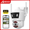 Dual Lens Wifi Camera 4MP+4MP Security Camera Dual Live View Home Protection Color Night Vision Two Way Audio PIR Detection 1