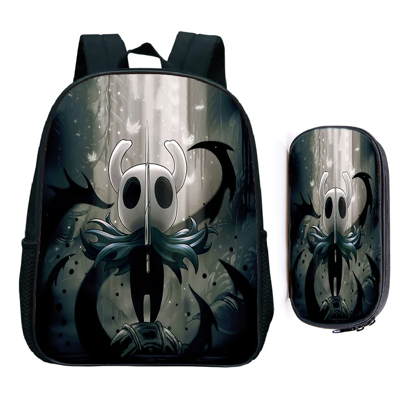 

Полый рыцарский рюкзак, искусственная кожа, 2 шт., повседневные книжные сумки для девочек и мальчиков, Детский рюкзак с принтом, детский школьный рюкзак с аниме, школьный рюкзак