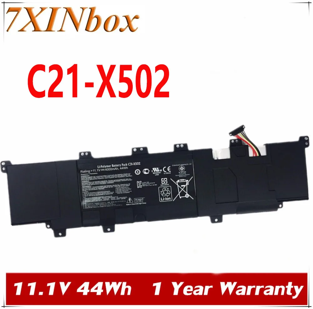 

7XINbox 11,1 V 44Wh 4000mAh оригинальный C21-X502 Аккумулятор для ноутбука ASUS X502 X502C Pu500c Pu500ca V500c S500ca 0b200-00320300m
