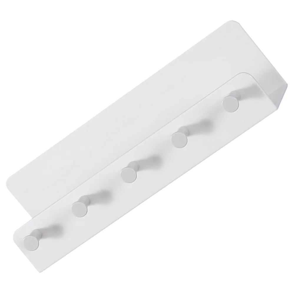 White Key Holder Multi-function Wall Shelf Storage Keys Hanger Wall-mounted Rack Pp Decorative Hook Household 6