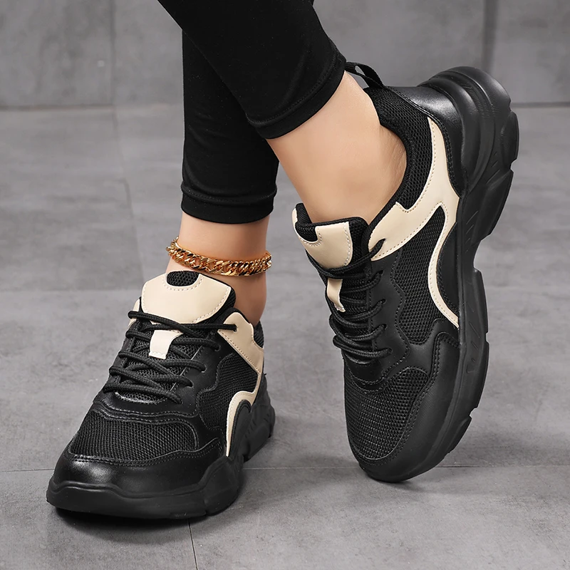 Lightweight Mesh Breathable Women's Sneakers Versatile Casual White Shoes for Comfortable Wear