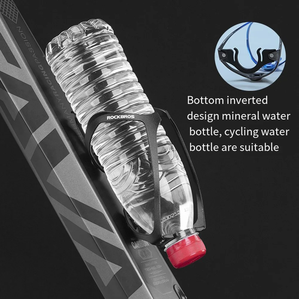 ROCKBROS Integrated Molding Bicycle Kettle Holder Vacuum Electroplated Aluminum Alloy Water Bottle Holder Cycling Accessories