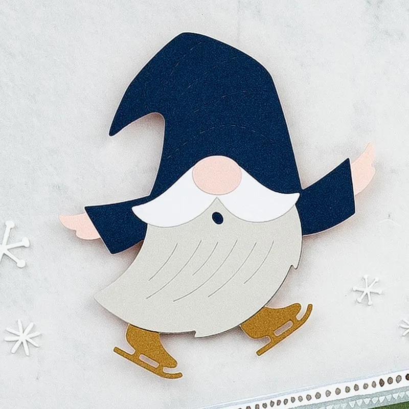 

Металлические Вырубные штампы Addycraft, набор вырубных штампов «Гном» для рукоделия, скрапбукинга, вырубки, бумажные карты, тиснение, рукоделие