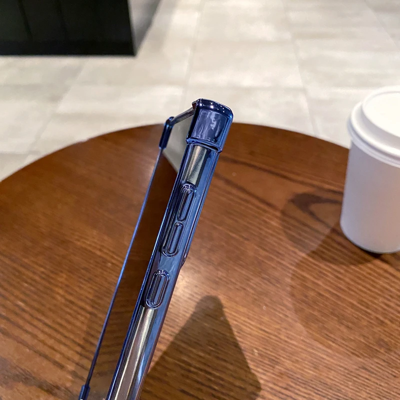 Electroplated Four Corners Anti Drop Clear Protective Phone Case For Samsung Galaxy S24 S23 S22 Ultra Plus Note 20 Ultra Cover