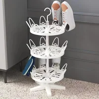 1/2/3 Layer Shoe Drying Rack Storage Organizer Space Saving Shoes Hanging Home Rotate 360 Degrees Shoe Hanger Shoes Floor Rack 1