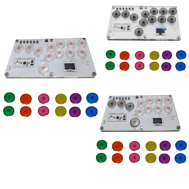 Rp2040 Fighting Hitbox Keyboard + 12Pcs Keycap Per Ps4 Joystick Raspberry Pi Street Fighter 6 Tekken Game Coperto Punk Durevole