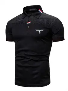 Летняя новая модная рубашка-поло DINGSHITE с коротким рукавом, мужская деловая рубашка