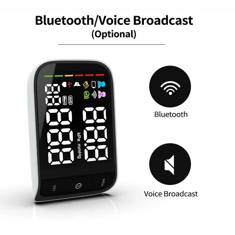 Voice Automatic Wrist Digital Blood Pressure Monitor Wrist BP Home LED Fully Automatic Voice Broadcasting In English