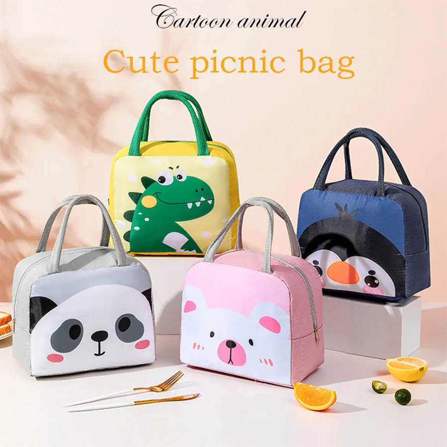 

2023 New Kawaii Portable Fridge Thermal Bag Women Children's School Thermal Insulated Lunch Box Tote Food Small Cooler Bag Pouch