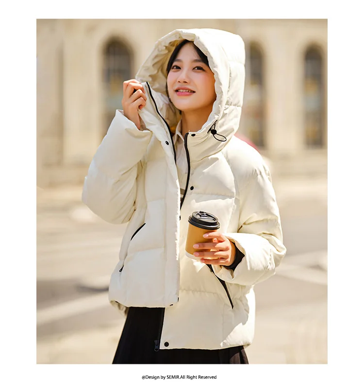 Down Jacket Women Loose Hooded New Winter Waterproof and Windproof Outerwear