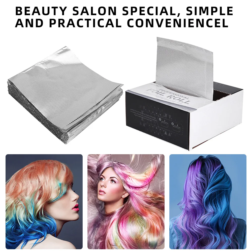 300 Blatt Aluminiumfolie Folie Zinnfolie Salon Haar Styling Haar Dauerwelle Haarfärbemittel Spezielle Zinnfolie Friseur Styling Werkzeug – Detail 3